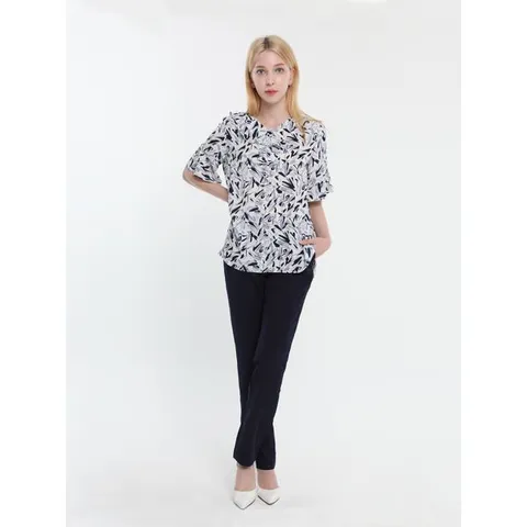 [하프클럽/마르조]마랑블라우스 화이트프린트