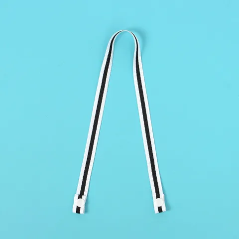 삼선 똑딱이 마스크 목걸이 화이트블랙 / 마스크걸이