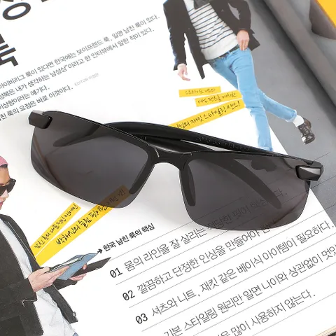편광 스포츠 선글라스 블랙 / 초경량 스포글라스