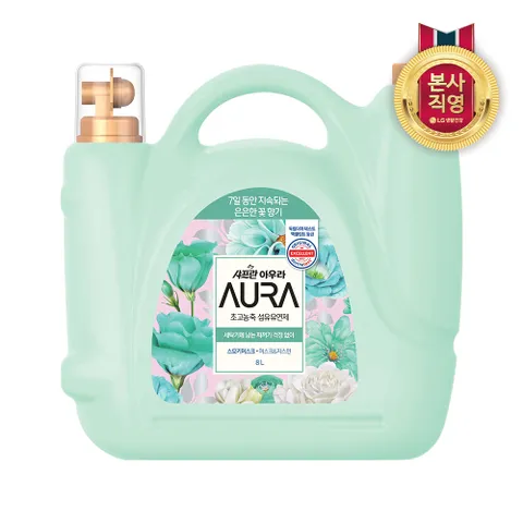 샤프란 아우라 대용량 섬유유연제 8L 스모키머스크