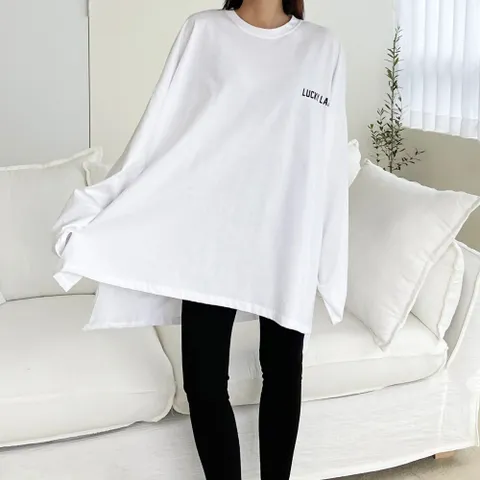 빅사이즈 럭키포인트오버박스티 DSFC729