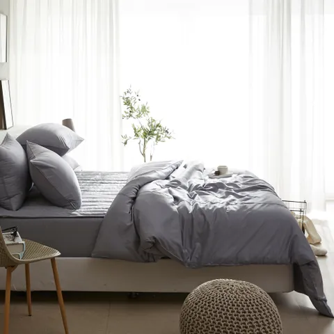 에스데코 MOC 모달 보들보들한 이불커버침구풀세트Q퀸 그레이