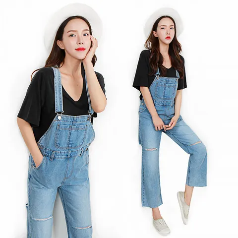 H스타일LK813데님멜빵팬츠/점프수트/빅사이즈/구제