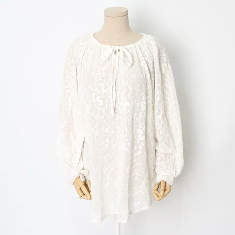 아이우먼 페이즐자수블라우스 HGC832M103 빅사이즈