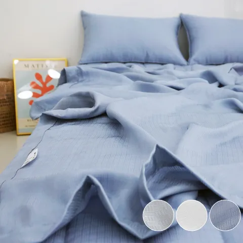 여름 냉감 인견이불+침대패드+베개커버 침구세트 SS