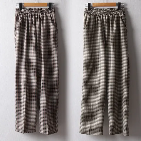여성의류 NN 베니스체크밴딩통팬츠 B929H102 빅사이즈