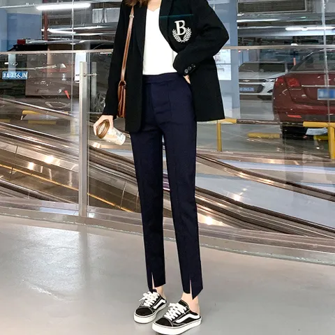 센터라인 트임 9부 슬랙스