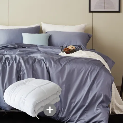 에스데코 60수사틴 순면누빔이불베개커버솜세트LK라지킹 블루