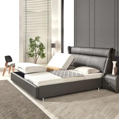 고릴라가구 스카이모션베드 K신소재가죽프레임+전용천연라텍스매트리스