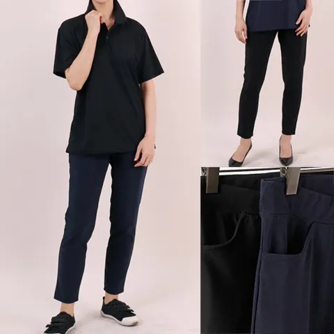 빅사이즈 여성 일자 밴딩 데일리 정장 팬츠 H213239