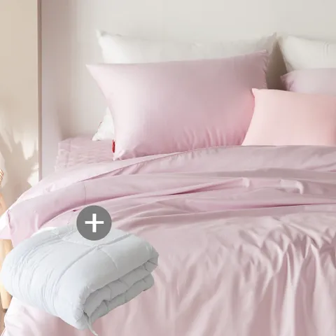 에스데코 60수사틴 순면이불커버베개세트이불솜 LK라지킹 핑크