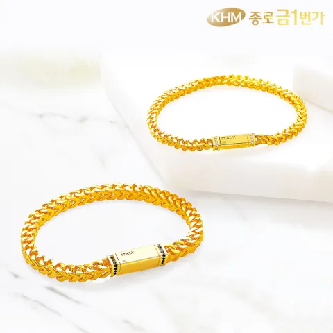 [종로금1번가] 순금 팔찌 이태리 사각체인  37.5g