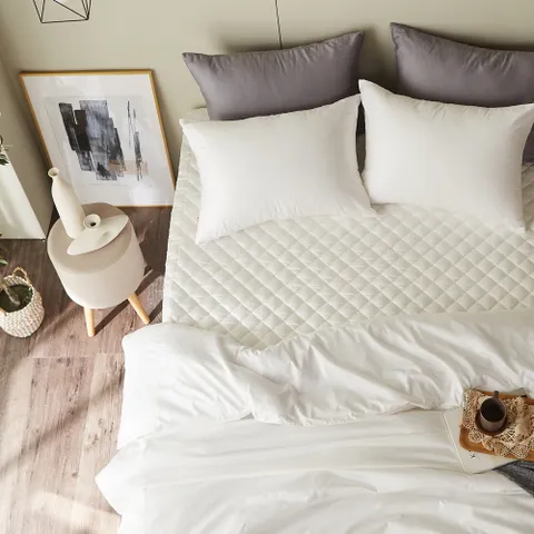 에스데코 60수사틴 순면누빔이불침대커버풀세트LK라지킹 화이트