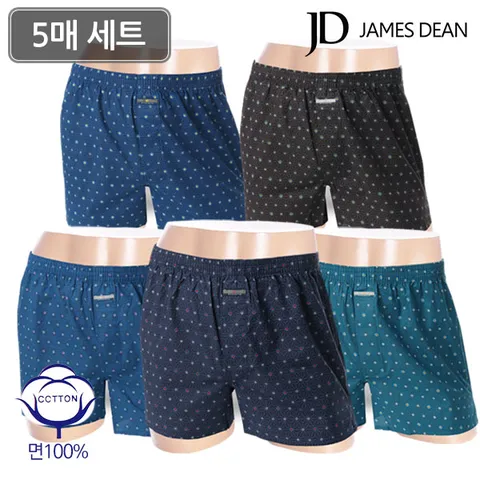 [제임스딘] 남성팬티 T01 트렁크 남자 사각팬티 5종