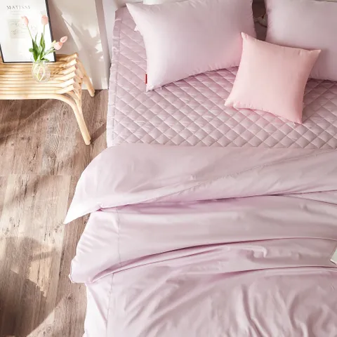 에스데코 60수사틴 순면 누빔이불커버패드세트 LK라지킹 핑크