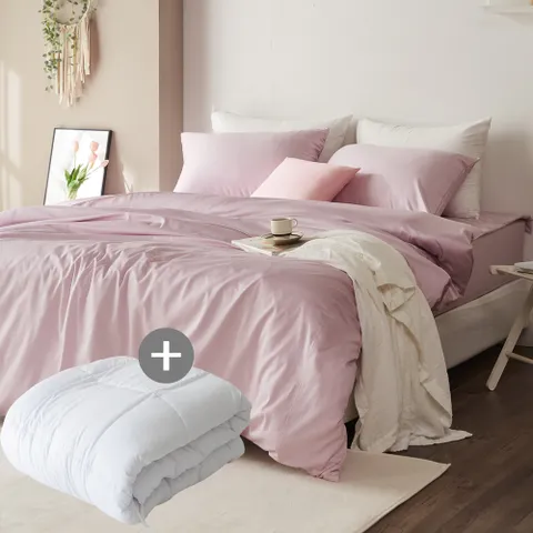 에스데코 60수사틴 순면이불 침구풀세트 이불솜SK슈퍼킹 핑크