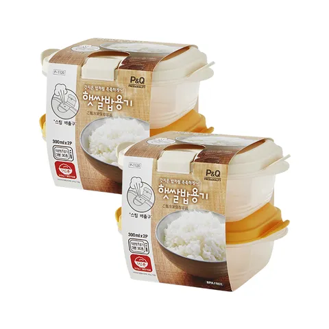 피앤큐 햇쌀밥용기 300ml 2p 1+1