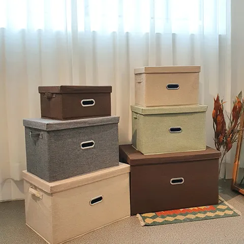 대용량 패브릭 접이식 리빙박스 4color