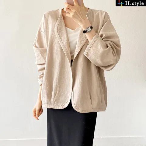 H스타일OT린넨헤이즐자켓/여름/마자켓/JK/점퍼/자콋/사파리/야상/아우터/가디건/간절기