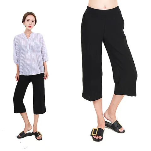 H스타일GD802포켓통바지/쿨팬츠/빅사이즈/7부와이드