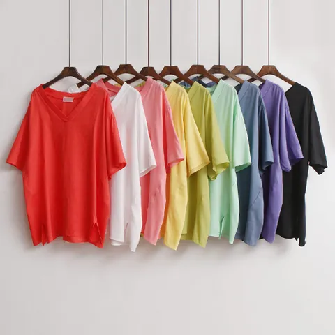 빅사이즈사랑해요 9976L105 오버핏 린넨 브이반팔 BQ