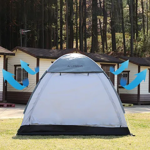 런웨이브 원터치 텐트 3~4인 애쉬그레이 자동 낚시 그늘막 돔 방수