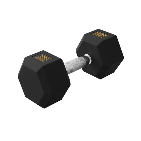 멜킨 육각 덤벨 고급 고무 아령 10kg 헬스 운동 기구