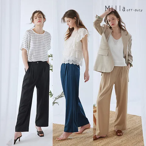 [1만원 인하] 밀라 21Summer 슬림 와이드 팬츠 3종