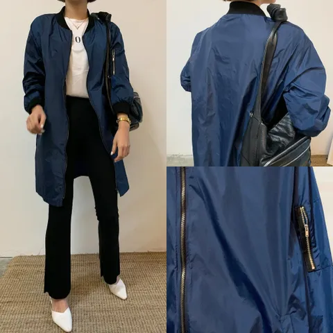 나야홍 IR 얇고가벼운롱항공점퍼 3260H104 여성 큰옷