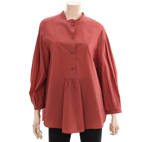 데미안 셔링 디테일 블라우스 DG42501 428519