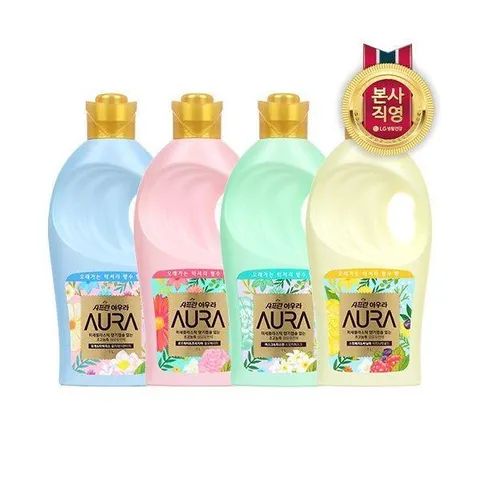 샤프란 아우라 섬유유연제 1L 4개