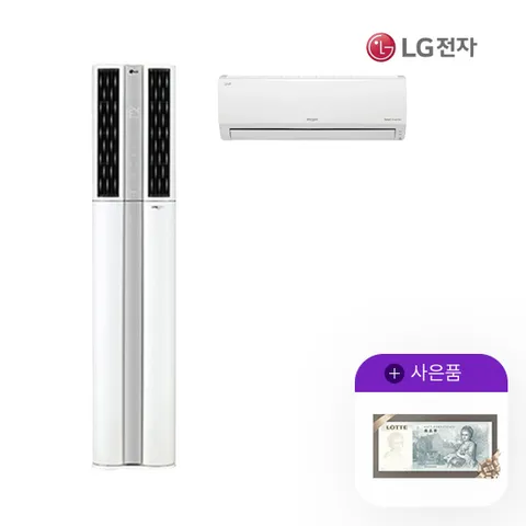 [렌탈] LG 휘센 듀얼 디럭스 에어컨 2in1 18+7평형 FQ18DBDWA2