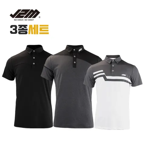 제이투엠골프 썸머 퍼팩트맨 반팔티셔츠 3종세트