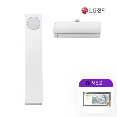 [렌탈] LG 휘센 2in1 타워에어컨  18+7평 FQ18SBNWH2 5년약정