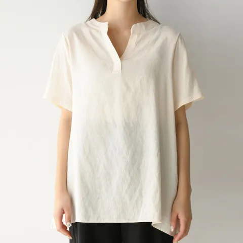 아이우먼 린넨반오픈블라우스 NBA541M105 빅사이즈