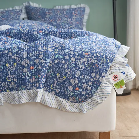 룸마이룸 미쉘 안티알러지 프릴 여름이불 줄누비 스프레드 SS Q K