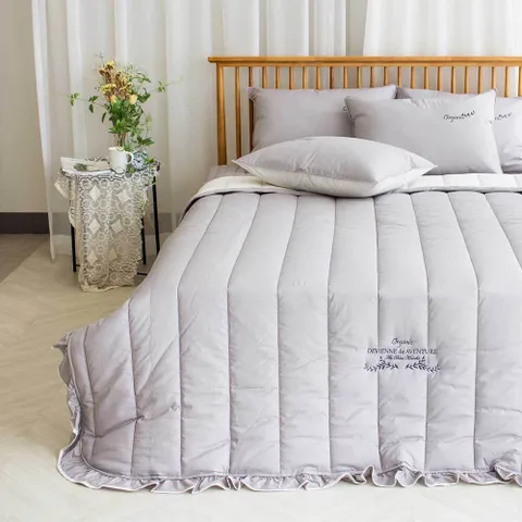 [더와이] 오가닉 로이스 고밀도 순면 간절기 이불 베개세트 Q