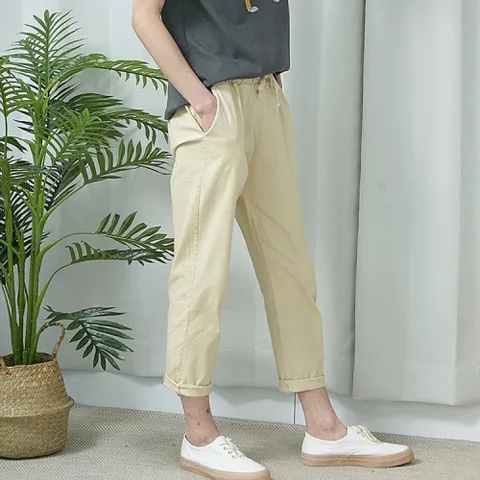 [브리치] 넛지어패럴 / 남자 9부 밴딩 린넨 스판 팬츠