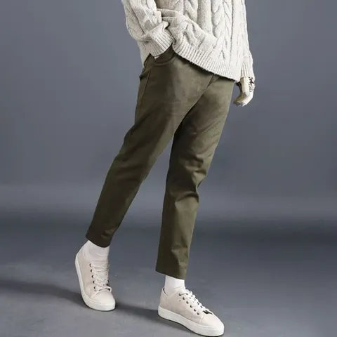 [브리치]  / 히트 면스판 9부 밴딩슬랙스(기모)   6color