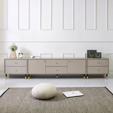 프램 골드 거실장 풀 세트