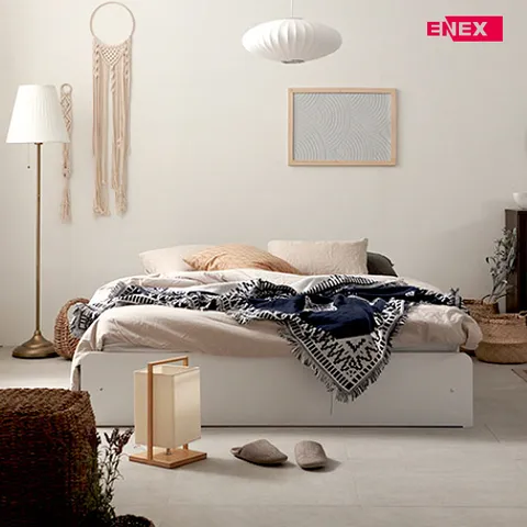 [에넥스]클린 평상형 침대SS-호텔식투인스매트리스