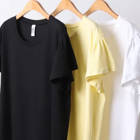 빅사이즈 옷 퍼프날개소매반팔티 21D604C 여성의류