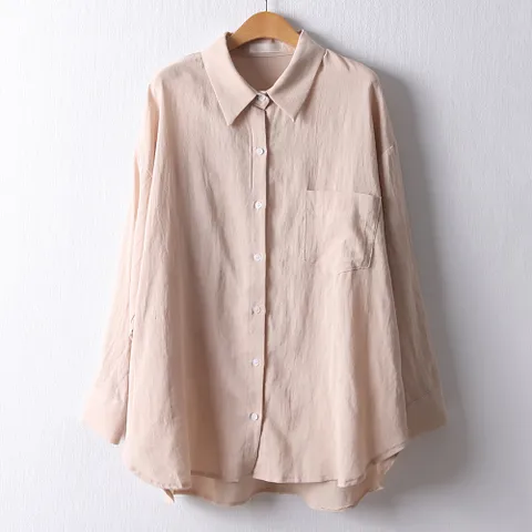 아이우먼 퍼스트린넨카라셔츠 PED581M106 빅사이즈