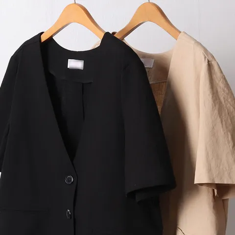 빅사이즈 옷 베이직린넨반팔자켓 21SD623 여성의류