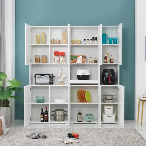 네오 플릿 수납가득 다용도 키큰 주방수납장 풀세트 NES626