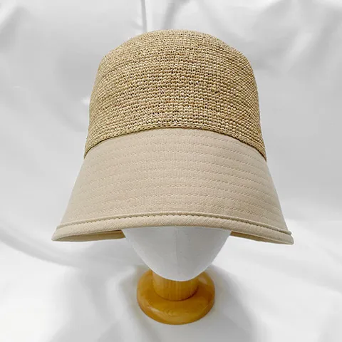 [마리엔코코]라피아절개햇 벙거지 버킷햇 모자_MS