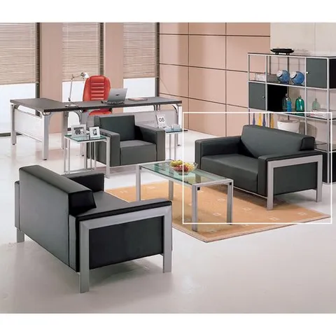 더젠 모던 고급스틸프레임 인조가죽 2인용 소파