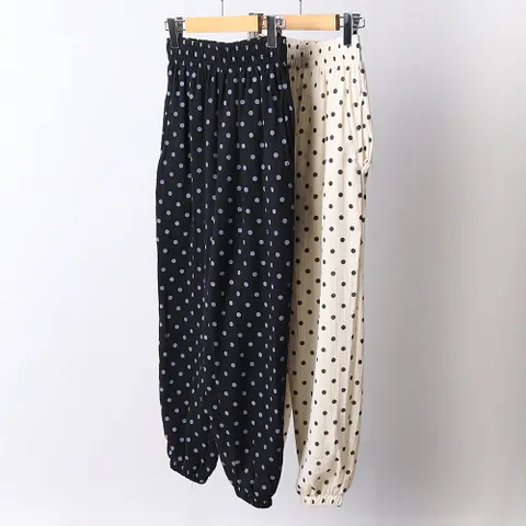 빅사이즈사랑해요 D696L106 쫀쫀도트조거코튼팬츠 DD