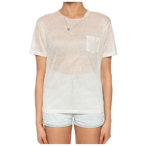 생로랑 여성 린넨 슬럽 티셔츠 561233 Y8GF2 9022