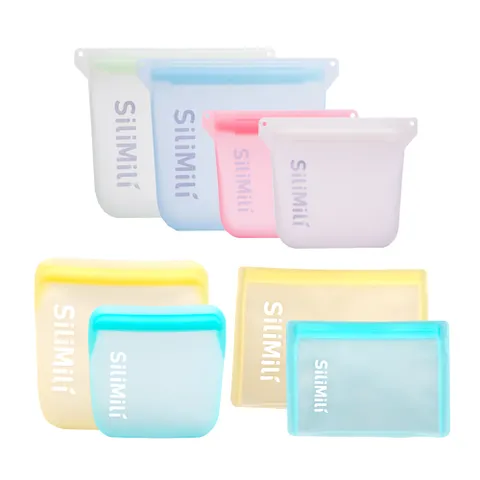 실리밀리 인기 실리콘지퍼백 시리즈 혼합 8종 세트 오리지널+슬림팩+스탠딩 리퀴드 에디션